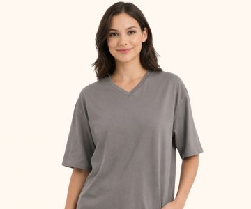 V Yaka Oversize T-Shirt